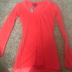 Long sleeve v neck dress shirt